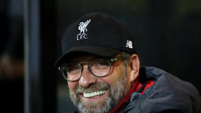 Jurgen Klopp, manager of Liverpool looks on at Carrow Road. Getty