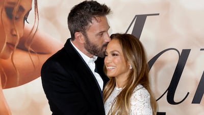 Lopez also wore a white lace, bridal style dress to the premiere of her film, 'Marry Me', in February. AFP