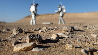 The Austrian Space Forum says the deserts of Dhofar, the largest governorate in the Sultanate of Oman, have a resemblance to various Mars surface features. Karim Sahib / AFP Photo