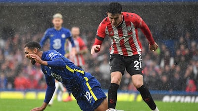 Tino Livramento – 7. Tuchel spoke of his regret at the young right-back leaving in the summer and based on this performance, it’s clear to see why. Produced a great challenge on Hudson-Odoi to display his defensive ability, before earning a penalty with some sharp footwork against Chilwell. AFP