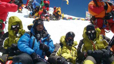 The 13-strong team received a congratulatory text from Sheikh Mohammed bin Zayed, Deputy Supreme Commander of the Armed Forces after summiting. Wam