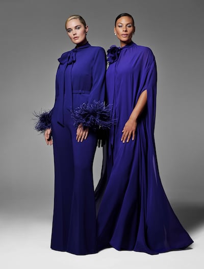 The collection is divided into four sections – black, tomato red, emerald green and royal blue. Photo: Marina Rinaldi