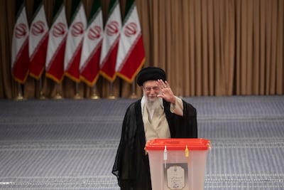 Iran's supreme leader, Ayatollah Ali Khamenei, casts his vote on Friday. Masoud Pezeshkian cannot act on foreign policy without Khamenei's final approval. Getty