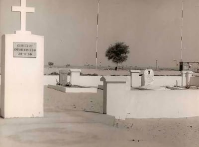 The British Royal Air Force graveyard in Sharjah in 1964. It was adjacent to the RAF base, which closed in 1971. Photo: St Martin’s Anglican Church