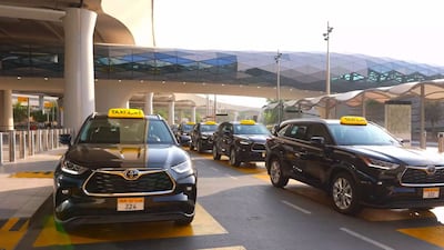 Abu Dhabi has expanded its taxi fleet to help strengthen transport links with Zayed International Airport. Photo: Abu Dhabi Mobility