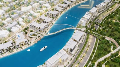 A scaled version of Meydan’s Dubai Water Canal model at Cityscape 2015. Reem Mohammed / The National