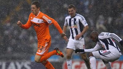 Gylfi Sigurdsson in action for Swansea.