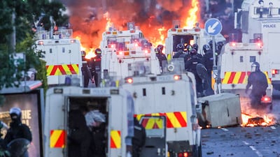 Belfast suffered a second night of riots after a stabbing. AFP