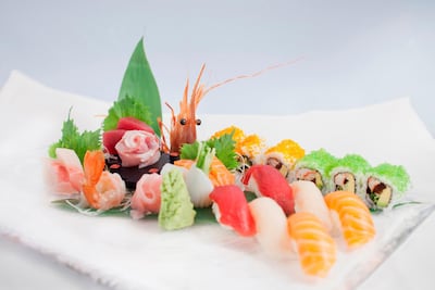 Sushi at Tori No Su at Jumeirah at Etihad Towers in Abu Dhabi. Courtesy Jumeirah Group