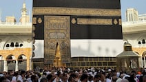 Pilgrims pray at the Kaaba in Makkah, before the official start of Hajj season. Reuters