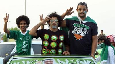 Saudi youth celebrate the country's National Day in Dammam.