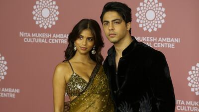 Suhana Khan and Aryan Khan, children of Bollywood actor Shah Rukh Khan. EPA