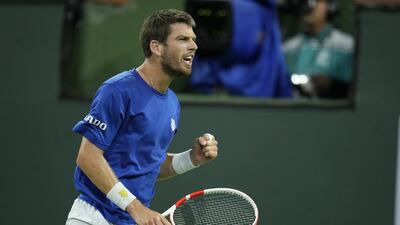 Cameron Norrie celebrates a point. EPA