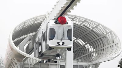 The carriages were designed with a distinctive 'panda-face' theme, in recognition of Chengdu's status as the global centre of giant panda breeding. Xinhua / Shutterstock