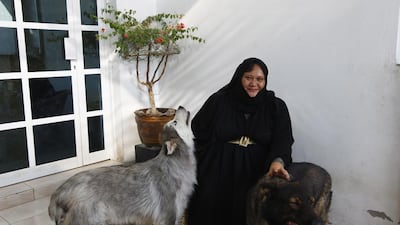Amirah William lives at her UAQ home with more than 130 dogs but hopes to rehome them all soon. Jeffrey E Biteng / The National