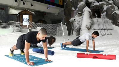 Ski Dubai offers free snow-aerobics classes to get people fit through a fun, unique and memorable 30 day fitness plan. A Ski Dubai initiative, Snow-robics will put participants thorough a high effect 45 minute session. Courtesy Ski Dubai