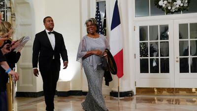 US Ambassador to the UN Linda Thomas-Greenfield and Lafayette Greenfield II. AP