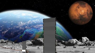 A rendering of Nasa's nuclear reactor on the Moon. Photo: Nasa