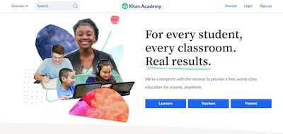 Khan Academy is a not-for-profit organisation and is free of cost for users. Courtesy: Khan Academy