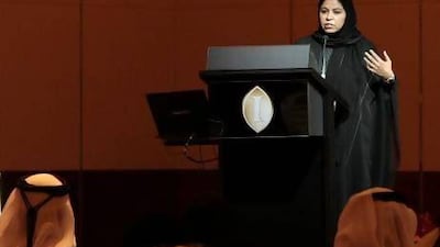 Mona Al Bahar, Assistant Director of Care and Rehabilitation at Dubai Foundation for Women and Children, speaks about the results of a study on abuse of children in the Emirates. Jeffrey E Biteng / The National