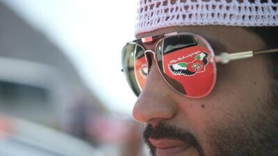 Abdul Aziz Hasan Al Shehhi prepares his car for Ras Al Khaimah’s National Day parade. Reem Mohammed / The National