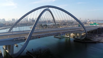 The Infinity Bridge, formerly known as Al Shindagha Bridge. Dubai Media Office