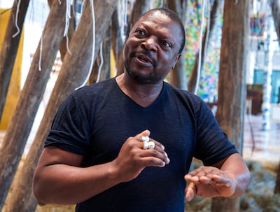 Pascale Marthine Tayou began his career as an artist in the 1990s, and has carried out exhibitions in Cameroon, Germany, France, and Belgium, among others. Victor Besa / The National