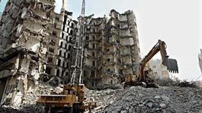 Demolition sites such as this one in Al Salam St, Abu Dhabi produce massive amounts of construction waste.