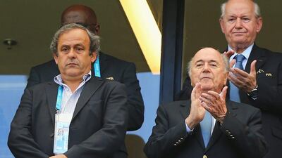 Michel Platini, left, alongside Sepp Blatter. Martin Rose / Getty Images