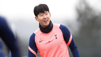 Heung-Min Son was another Tottenham player enjoying the session. Getty
