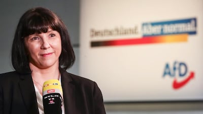 AfD election candidate Joana Cotar at the party convention in Dresden. EPA