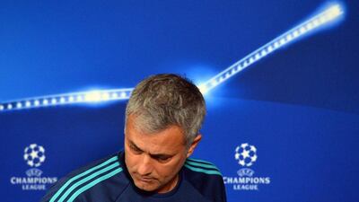 Chelsea manager Jose Mourinho shown at a press conference on Tuesday ahead of his team's Champions League match against FC Porto on Wednesday. Glyn Kirk / AFP / December 8, 2015