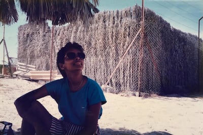 Cynthia Leboutte unwinds at the sailing club in the early 1990s. Courtesy Michelle Leboutte