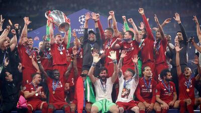 Klopp and his players celebrate their success. Reuters