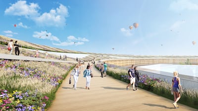 The roof and surrounding areas are being set up for the 2025 Expo in Yumeshima, Osaka. Photo: Japan Association for the 2025 World Exposition