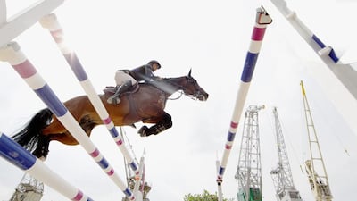 Frederic Vernaet of Belgium on Voice de Longchamps during Day 2 of the Longines Global Champions Tour of Antwerp at the Waagnatie on Friday in Antwerpen, Belgium. Dean Mouhtaropolous / Getty Images / April 25, 2014