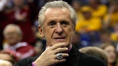 Miami Heat president Pat Riley has hit back at comments made by Boston Celtics general manager Danny Ainge about LeBron James.