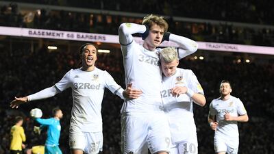 Patrick Bamford of Leeds celebrates the winner in a rare victory of late, a 3-2 triumph over Millwall on January 28. Getty