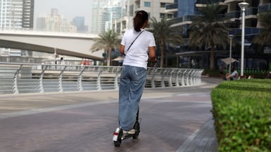 Parents have been urged to prevent the illegal use of e-scooters by children. Photo: The National