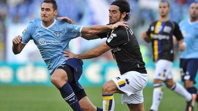 Miroslav Klose, left, has impressed for Lazio this season.