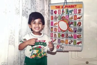 Neil Kumar pictured as a young boy. Leon Flowers was taken into custody on Saturday.