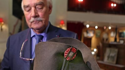 Napoleon's hat, from the Napoleonic collection of the Palais de Monaco, in Fontainebleau, south of Paris is part of the Napoleonic collection gathered by Prince Louis II, that will be put on sale. AP Photo/Remy de la Mauviniere