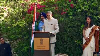 Pavan Kapoor, India's ambassador to the UAE. The Indian embassy is offering to renew India-issued international driving permits. Courtesy: Pavan Kapoor Twitter