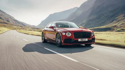 A V8 gets a workout in the countryside near Bentley's Crewe headquarters.