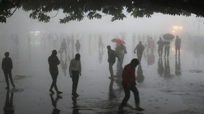 Heavy rainfall in Shimla in Himachal Pradesh state. AFP Photo