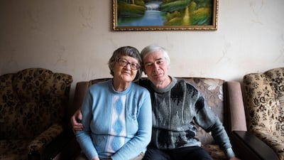 Volodymyr Zayika, 71, sustained multiple injuries after setting off a landmine in Pivdenne, Donbas in 2018. While Volodoymry recovering in hospital he and his wife Valentyna discovered they had nowhere to return home to as fighting had forced all the residents of their hometown Pivdenne to flee. Marta Iwanek / UNHCR