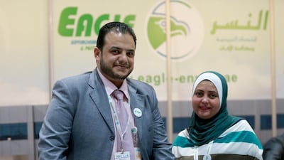 Shadi Hasan Qtishat and his wife Ruba Ahmad Al Sharif say money is the last thing in our list of priorities. Ravindranath K / The National