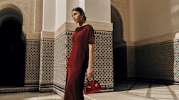 Ferragamo's Ramadan collection includes the Hug bag, now in metallic red. Photo: Ferragamo