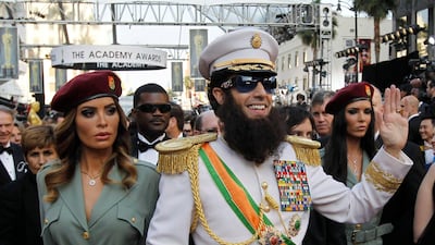 Cohen as 'The Dictator' on the red carpet for the 84th Academy Awards in February 2012. AP