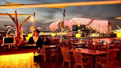 At Diablito, outdoor and rooftop seating, above, affords views of Yas Marina. Courtesy Diablito